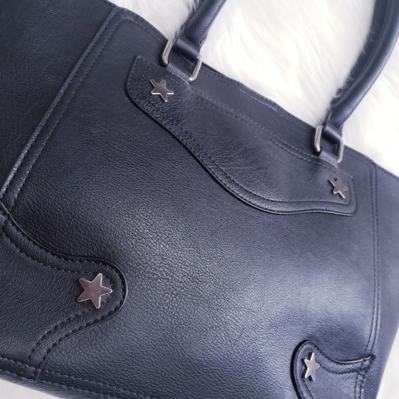 INC Vegan Leather Star Studded Tote Handbag - Picture 3 of 8